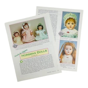 Vintage Horsman Dolls History Article 3 Pages with Photos - Picture 1 of 3