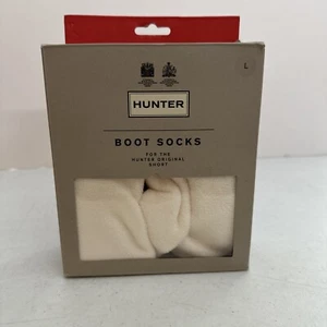 Hunter Boot Socks For The Hunter Original Short Boot Sock White Size L NEW - Picture 1 of 3