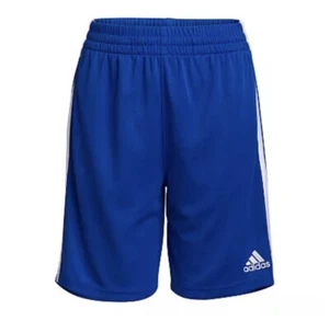 Adidas boys classic striped shorts color blue size 4 - Picture 1 of 1