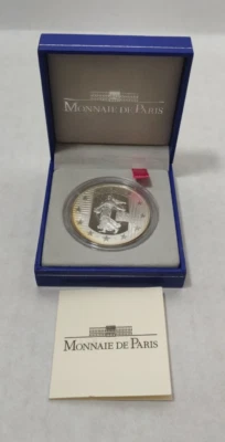 Moneda de plata Monnaie de Paris France 2003 1/2 euro prueba mapa de Europa Foto 1 de 4