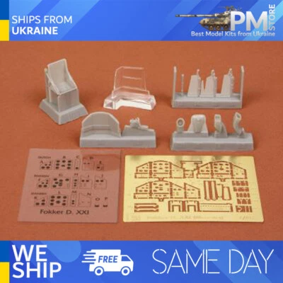SBS 48035 1/48 Fokker D XXI detail set (Mercury) for CA/Special Hobby kit Resin - Image 1 of 3