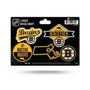 Boston Bruins - 5 Piece Sticker Sheet - Picture 1 of 1