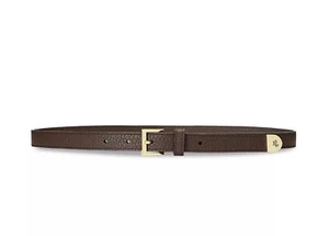 Ralph Lauren Women's Pebbled Leather Skinny Cap Belt US XL/Waist 40" Brown - Picture 1 of 1