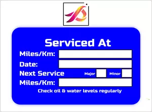 Next Service Due Stickers Reminder Auto Car Label Garage Van Truck Decal x 200 - Foto 1 di 2