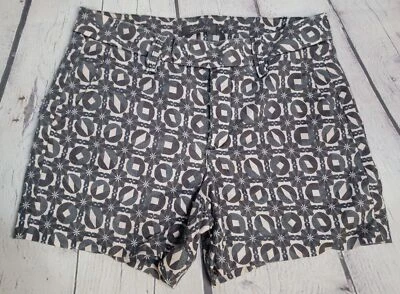 Pantalones Cortos Para Mujer Level 99 Estampado Caleidoscopio Talla 27 Mezcla de Lino Informales Gris Oscuro Foto 1 de 4