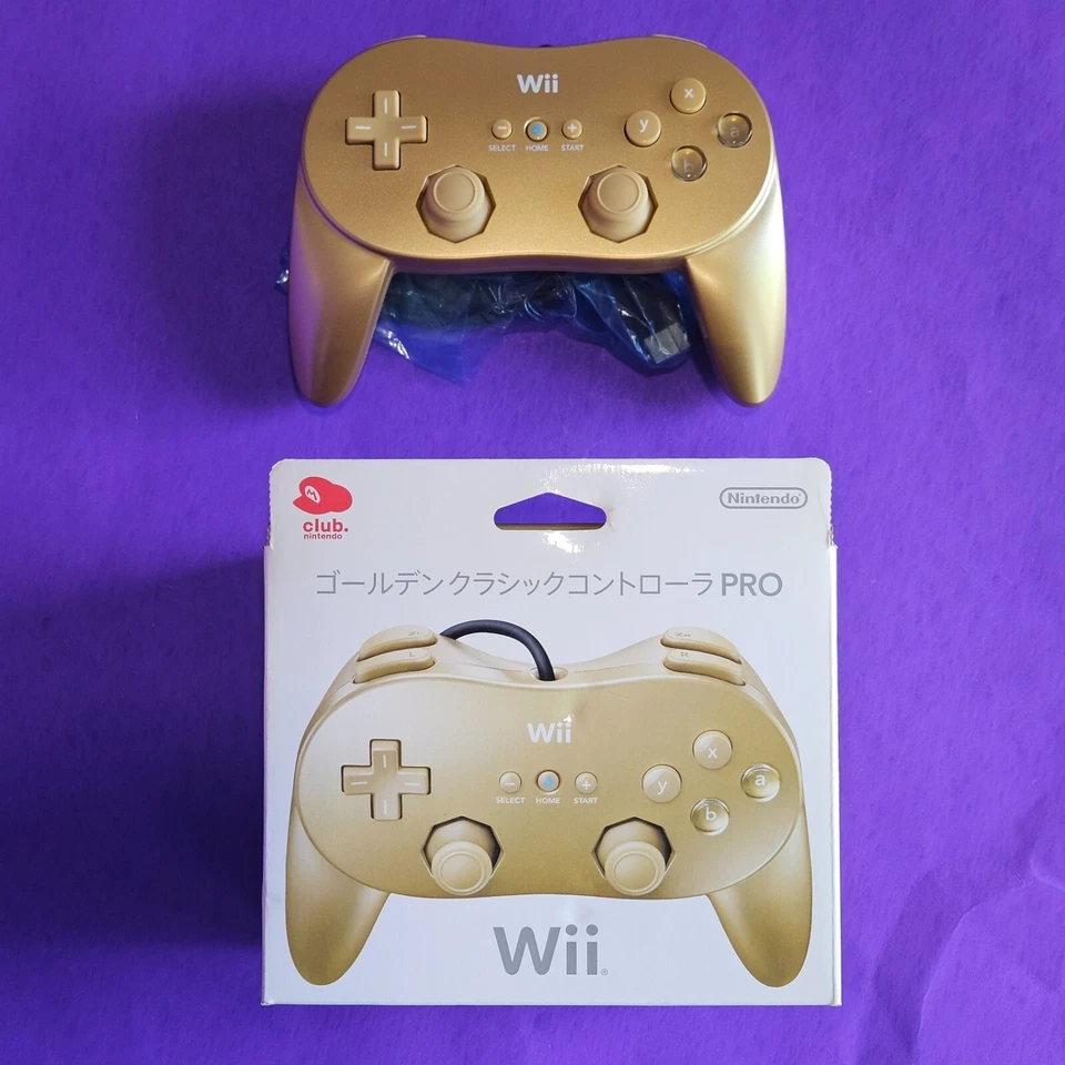 Nintendo Wii Golden Classic Controller PRO Gold RVL-005 Club Members Limited - Image 1 of 1