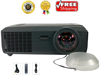 Dell S300 DLP Projector 2200 ANSI Short-Throw Cinema 3D 1080p HDMI w/Remote - Image 1 of 4
