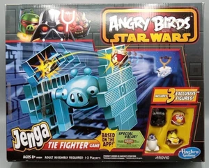 2013 Angry Birds Star Wars Jenga Tie Fighter Game Hasbro Rovio - 99% Complete - Picture 1 of 11