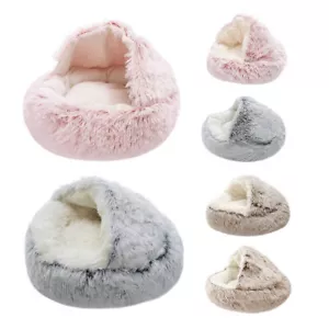 Pets Cat Dog Nest Bed Puppy Soft Cave Warm House Winter Sleeping Bag Mat Pad - Picture 1 of 16