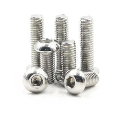 QUARKMRO 304 Stainless Steel ISO7380 Hex Socket Bolts Button Head Screw M2 M2.5 M3 M4 M5