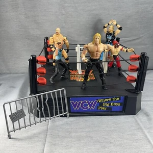 WCW WWE NWO Monday Night Nitro Wrestling Ring and Figures 1999 Vintage Ref TNT - Picture 1 of 13