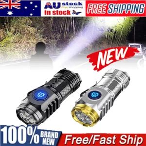 Super Bright Flashlight Three Eyes Hat Clip Light Mini Small Torch Camping ZQ - Picture 1 of 16