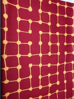 Andover Fabrics Inc Patt 5795 Red & Yellow Geometric Fabric 26x44"  Cotton - Image 1 of 4