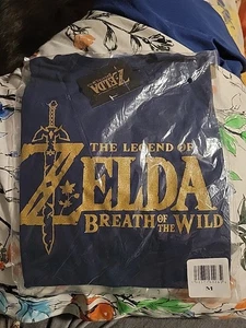 Legend of Zelda Breath of the Wild T-Shirt (Blue Logo size M), New - Picture 1 of 2