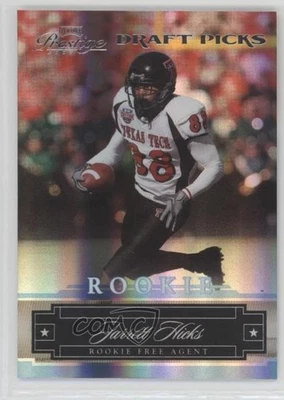 2007 Playoff Prestige Draft Picks Light Blue /999 Jarrett Hicks #218 Rookie RC - Image 1 of 2