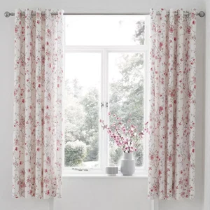 CATHERINE LANSFIELD SIGNATURE COLLECTION EYELET JASMINE FLORAL CURTAINS - Picture 1 of 8