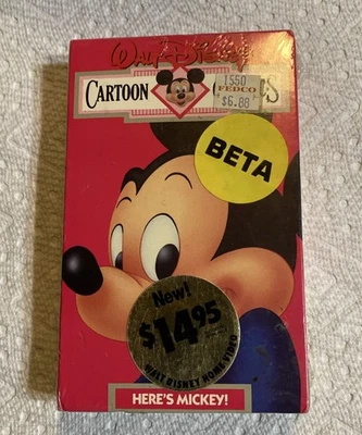 Beta MICKEY MOUSE CARTOONS-HERE'S MICKEY-RARE BETA VIDEO (SEALED )ISSUE MINT - Image 1 of 4
