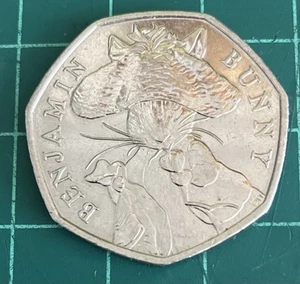 2017 Benjamin Bunny 50p Coin Great Britain, UK, Elizabeth II - Picture 1 of 2
