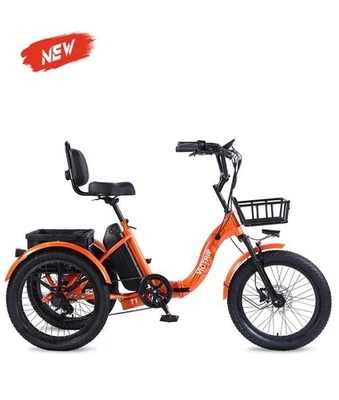 VICTRIP T1 3Rad Elektrofahrrad 20 Zoll Elektro Dreirad eBike mit Korb 20Ah