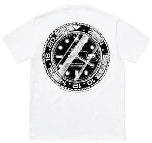 Size Medium - Joshua Vides T-shirt When Time Stood Still 8:20 Rolex Watch White - Picture 1 of 9
