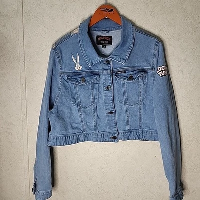 Looney Tunes членов только джинсовая куртка жуки кролик женщин Junior 1 X укороченный - Изображение 1 из 4