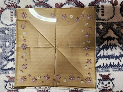  NIB, Set of 4 Pampered Chef Glass Daisy Dessert Plates, 6 Inch Square  - Image 1 of 4