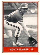1982 West Haven A's TCMA #15 Monte McAbee Medford Oregon OR - NM Baseball Card