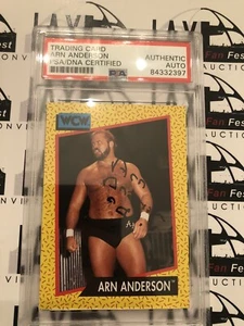 1991 Impel WCW WWE WWF Arn Anderson Signed Trading Card # 50 PSA/DNA Slabbed - Picture 1 of 1
