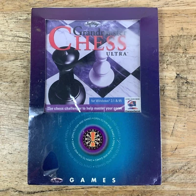 Softkey Grandmaster Chess Ultra Windows 3.1 95 PC CD Video Game - Image 1 of 4