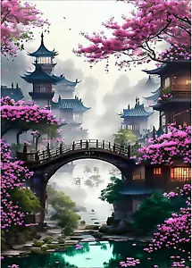 5D Diamond Painting Kit, DIY Full Drill Scenic Diamond Art for Home Decor 12x16 - Picture 1 of 6