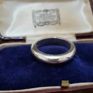 Vintage 925 Sterling Silber Herren Ring, Ehering, Kuppelband, Größe T,5 US 9,75 - Bild 1 von 7