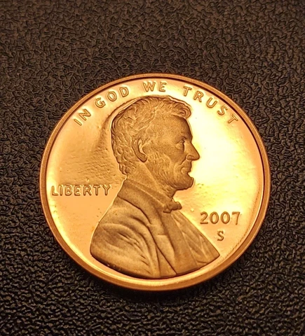 2007 S Proof Lincoln Memorial Cent - Penny From a Proof Set - Free Shipping Cover
