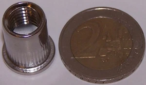 50 Edelstahl A2 Blindnietmuttern M10 FK ger. 0,5-3,0 Nietmutter Einnietmutter - Bild 1 von 1