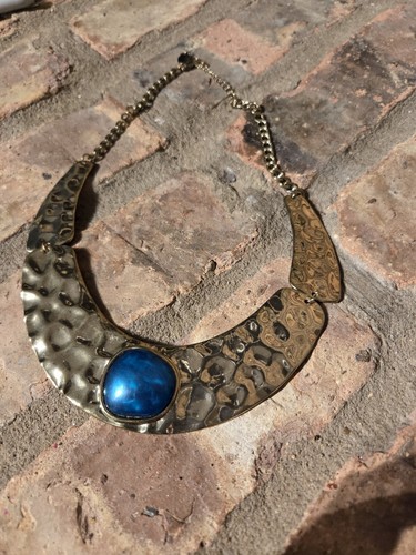 VETEMENTS Collana girocollo Claire's tono oro e pietra plastica blu nucleo sirena