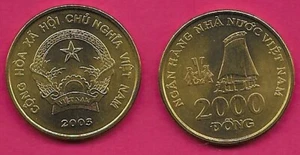 VIETNAM SOCIALIST REP 2000 DONG 2003 UNC 1 YEAR TYPE,HIGHLAND STILT HOUSE IN TAY - Picture 1 of 1