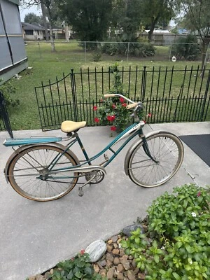BICICLETA VINTAGE CROMADA SEARS FLIGHTLINER CON LUCES DE LUJO Foto 1 de 4