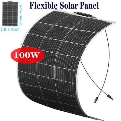 WUZECK 100W 12V Flexible Solarmodul Solarpanel Monocrystaline Wohnmobil Balkonkraftwerk