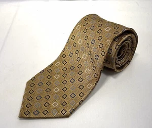Corbata de seda hecha a mano Meeting Street oro amarillo extra larga - Imagen 1 de 5