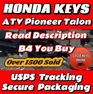 Honda ATV Keys Pioneer Keys Cut to Your Key Code READ DESCRIPTION B4 YOU BUY‼️ - Picture 1 of 7