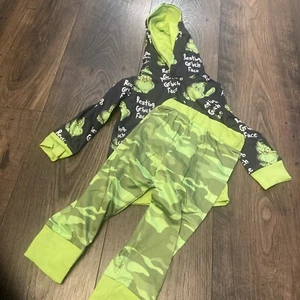 NEW Boutique Grinch Stole Christmas 6-12 Months Girls Boys Pajamas - Picture 1 of 7