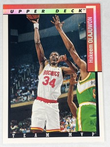 1993-94 Upper Deck Team MVP Insert Hakeem Olajuwon #TM10 Houston Rockets HOF