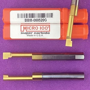 MICRO 100 BBM - 060520G Carbide Boring Bar; 6mm Shank 5.4mm min TiN🎯Machinist - Picture 1 of 1