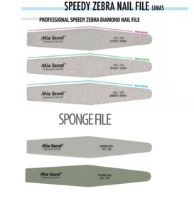 Mia Secret Hima de Uñas Diamante Speedy Cebra 3 Piezas 180 - 100 - 150 Esponja Elige un Juego - Imagen 1 de 6