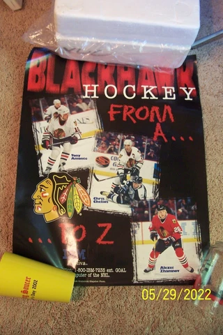 Vintage Chicago Blackhawk Hockey from A to Z Poster Cover