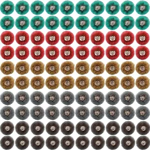 100Pack Abrasive Wheels 1" Buffing Polishing Wheels Burr for Dremel Rotary Tools - Picture 1 of 9