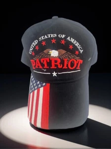 USA Patriot Cap Hat Black or Navy - Picture 1 of 3