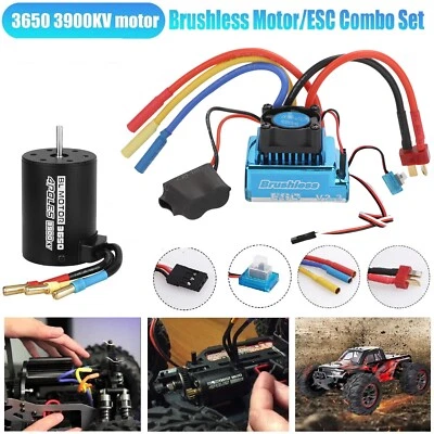 3650 3900KV Brushless Motor 120A ESC Combo Set for 1/10 RC Car Truck Accessories - Image 1 of 4