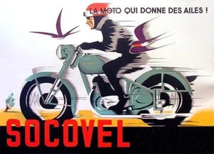Socovel Motorcycles - 1940's - Belgium - Promotional Advertising Magnet - Picture 1 of 2