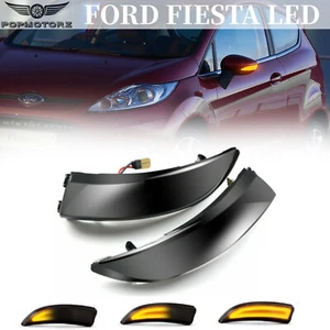 2X Sequential LED Dynamic Mirror Lamp Turn Signal Lights For Ford Fiesta B-Max  - Imagen 1 de 9