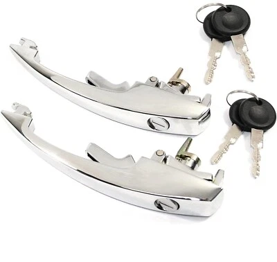 ДЛЯ 968-1979 VW BUG 113898205M НАБОР ВНЕШНИХ ДВЕРНЫХ РУЧЕК ПЕРЕДНИЙ ЛЕВЫЙ И ПРАВЫЙ КЛЮЧИ - Изображение 1 из 4